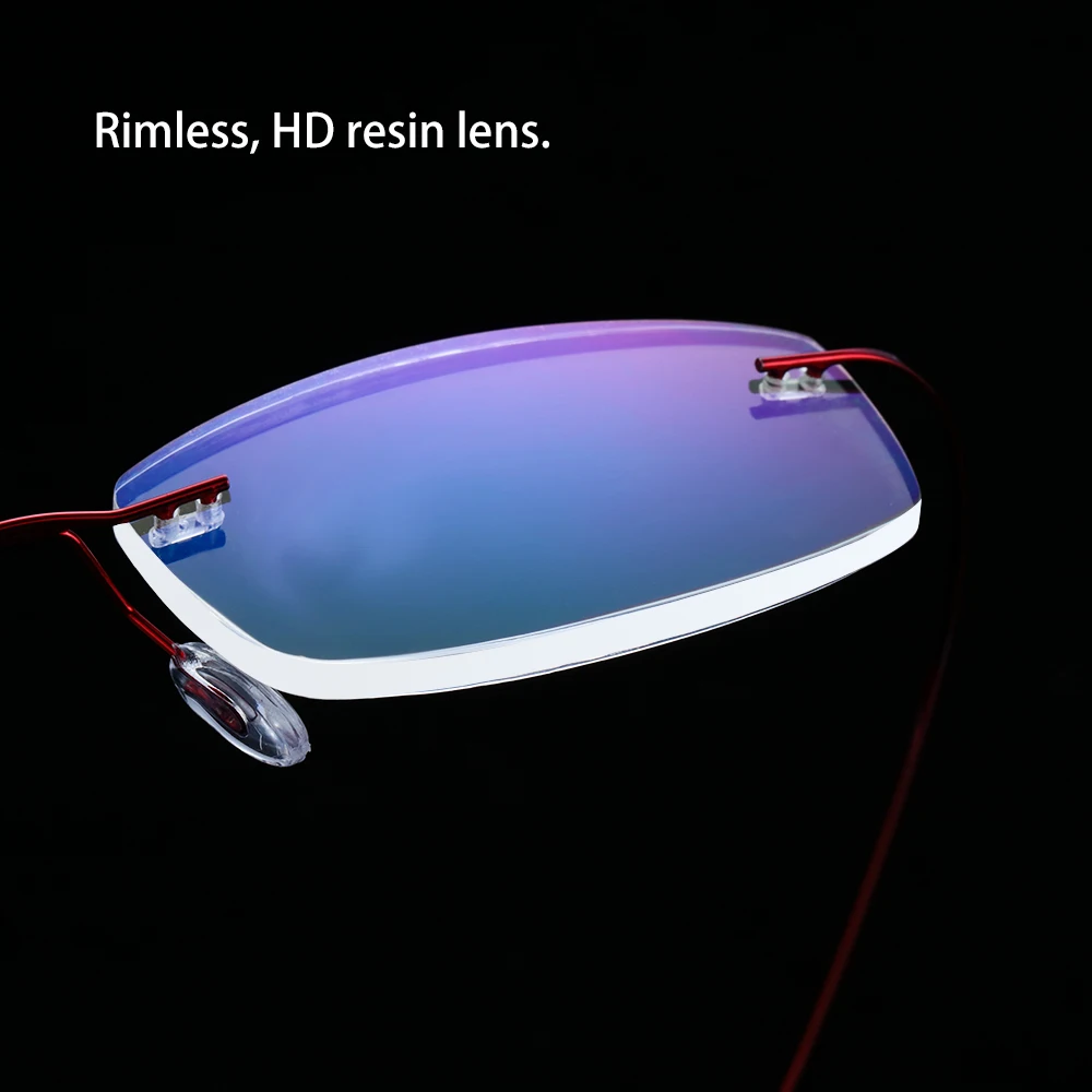 1PC Flexible Ultralight Reading Glasses Rimless Memory Titanium Eyeglasses Vision Care Presbyopic Eyewear Strength +1.0~+4.0