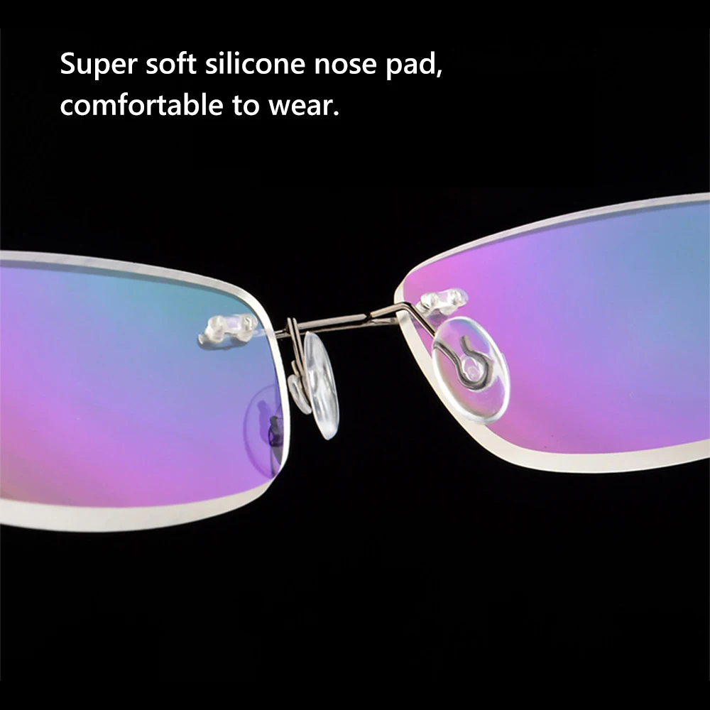 1PC Flexible Ultralight Reading Glasses Rimless Memory Titanium Eyeglasses Vision Care Presbyopic Eyewear Strength +1.0~+4.0