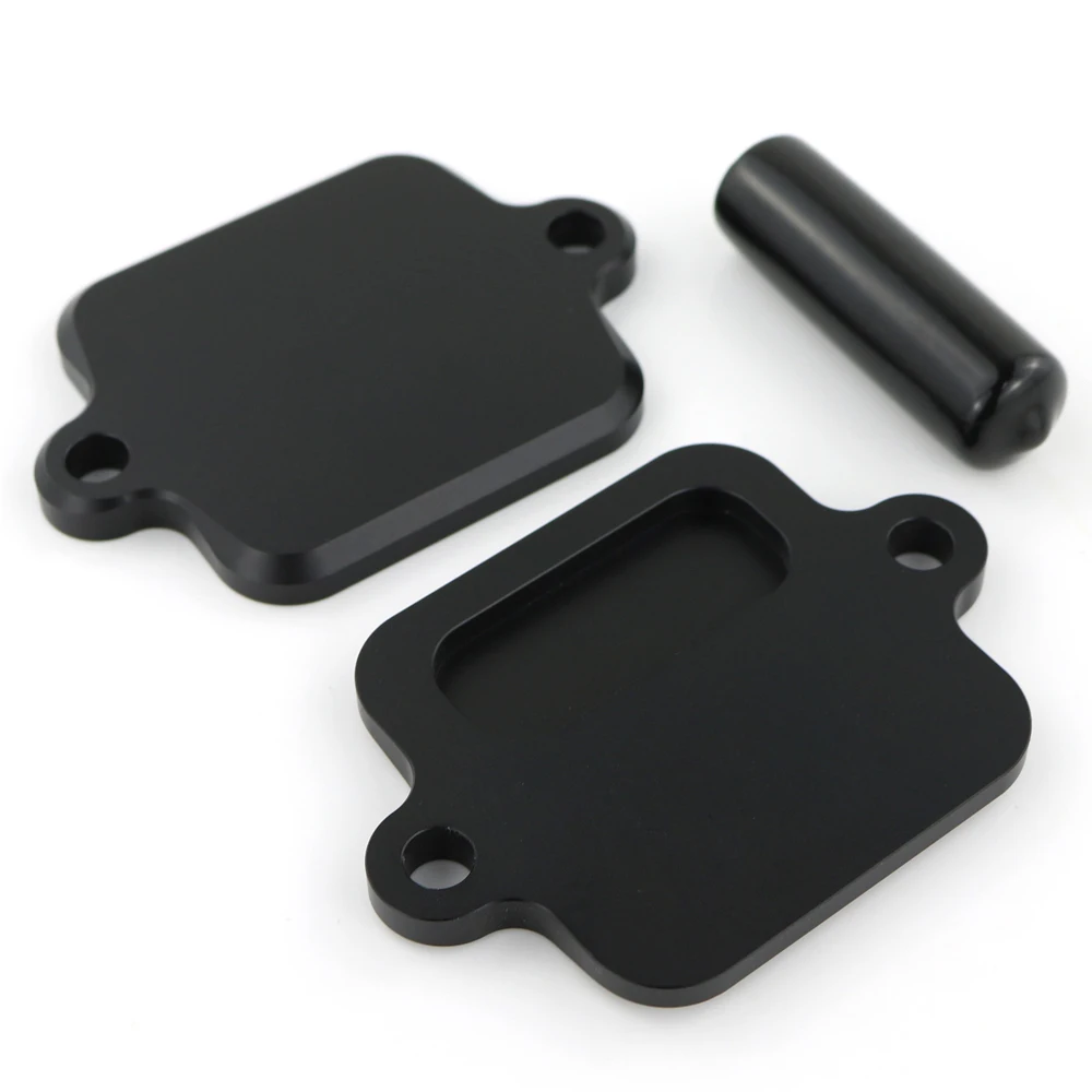 Motorcycle Smog Block Off Plate Cover CNC Aluminum Fit For Kawasaki ZX6R ZX-6R ZX6RR 636 ZX-10R ZX-14R Concours 14 Z800 Z1000