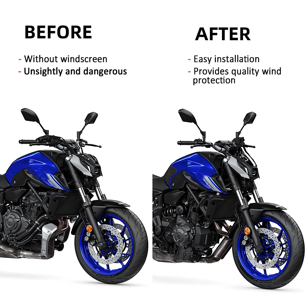 Motorcycles Accessories Windshield Windscreen Air Wind Deflector For Yamaha MT-07 MT07 MT 07 mt07 2021 2022 2023