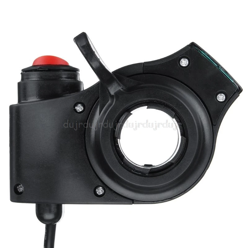 1 Set Electric Vehicle Voltage Display Switch Handle Finger Thumb Throttle Scooter with Power LED Display Handlebar GripsJu24 21