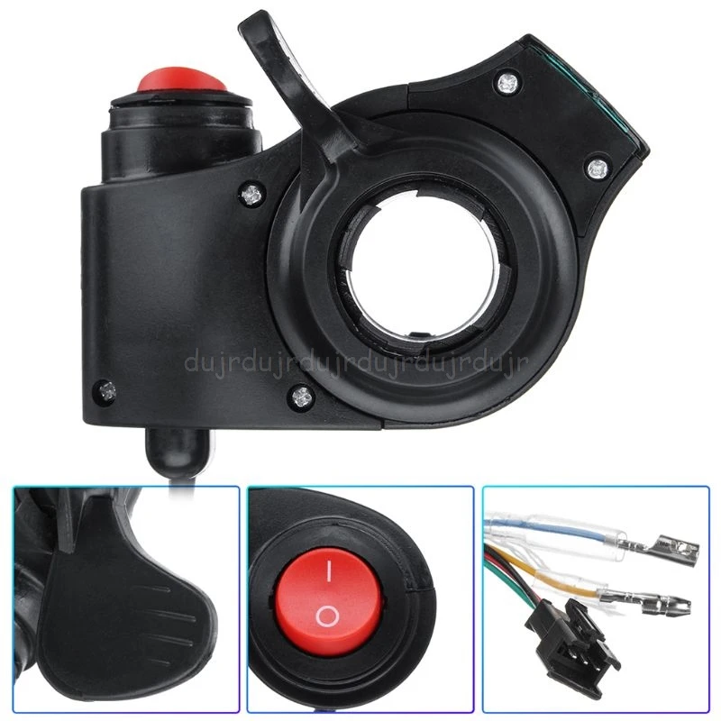 1 Set Electric Vehicle Voltage Display Switch Handle Finger Thumb Throttle Scooter with Power LED Display Handlebar GripsJu24 21