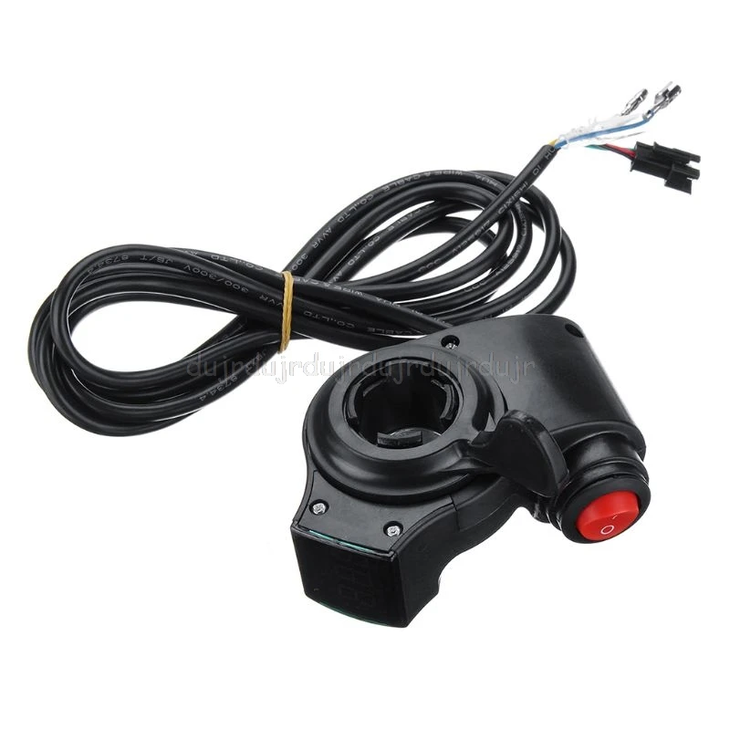 1 Set Electric Vehicle Voltage Display Switch Handle Finger Thumb Throttle Scooter with Power LED Display Handlebar GripsJu24 21