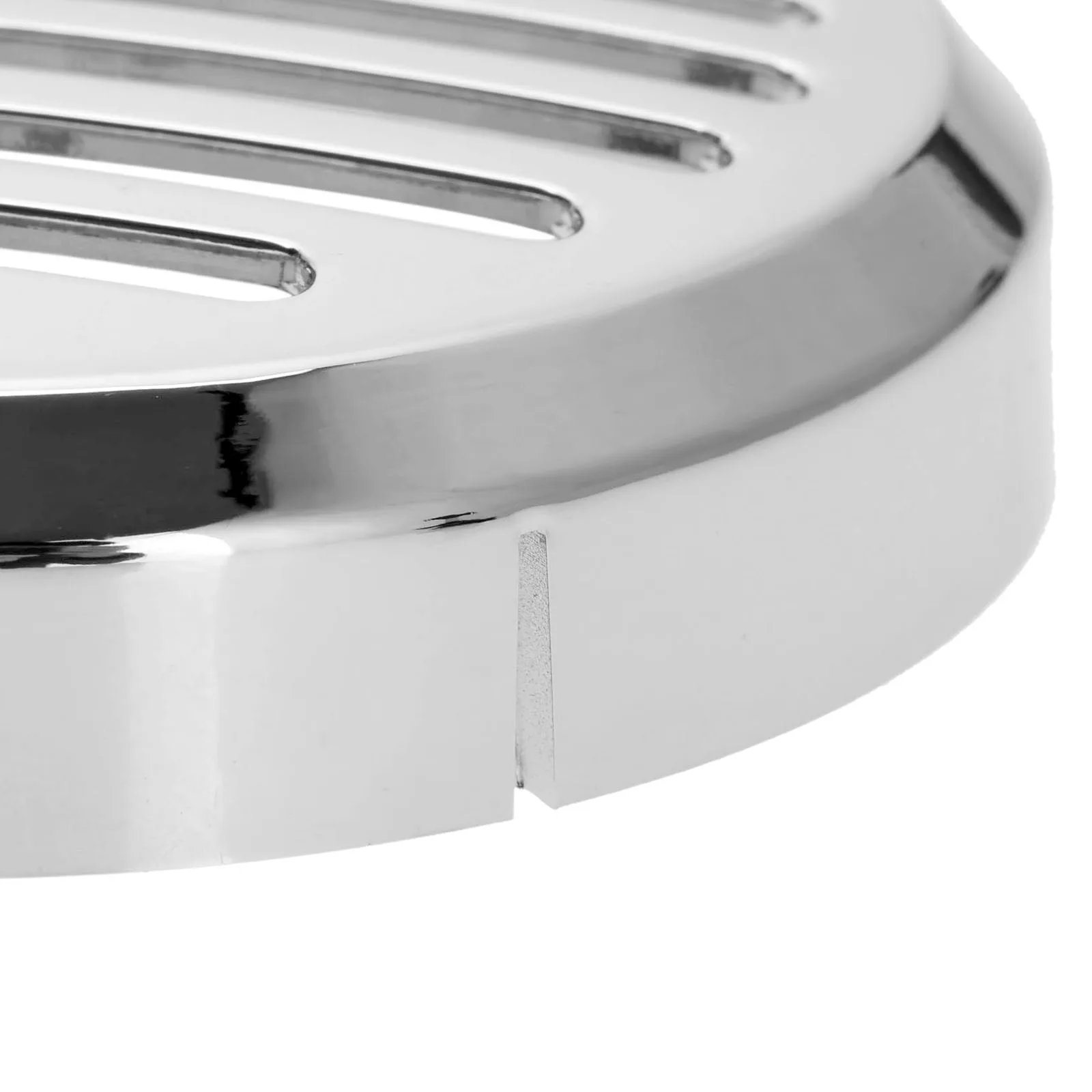 Motorcycle 9cm/3.5" Chrome Round Slotted Grille Horn Cover for Honda Cruiser Bikes Shadow VT1100/750 VT/VLX 600 VTX1300C 1800C