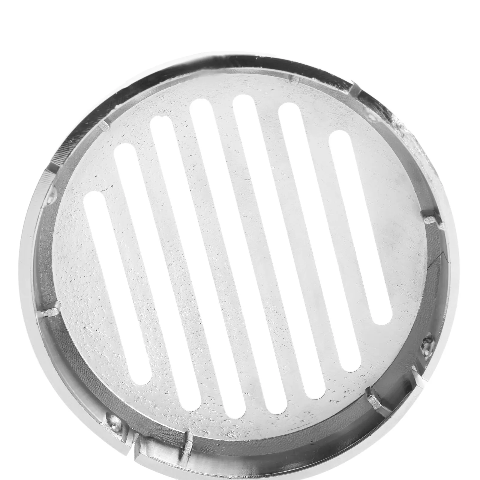 Motorcycle 9cm/3.5" Chrome Round Slotted Grille Horn Cover for Honda Cruiser Bikes Shadow VT1100/750 VT/VLX 600 VTX1300C 1800C