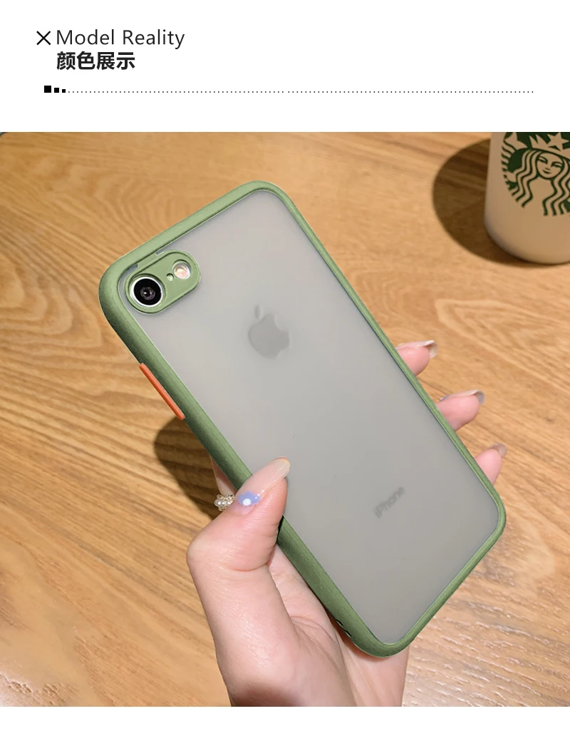 The New Anti-drop 2 in 1 Case For iphone SE 2020 Phone Case for iphone 7 8 SE2 2020 2022 Frosted Fine Pore Skin Protection Cases