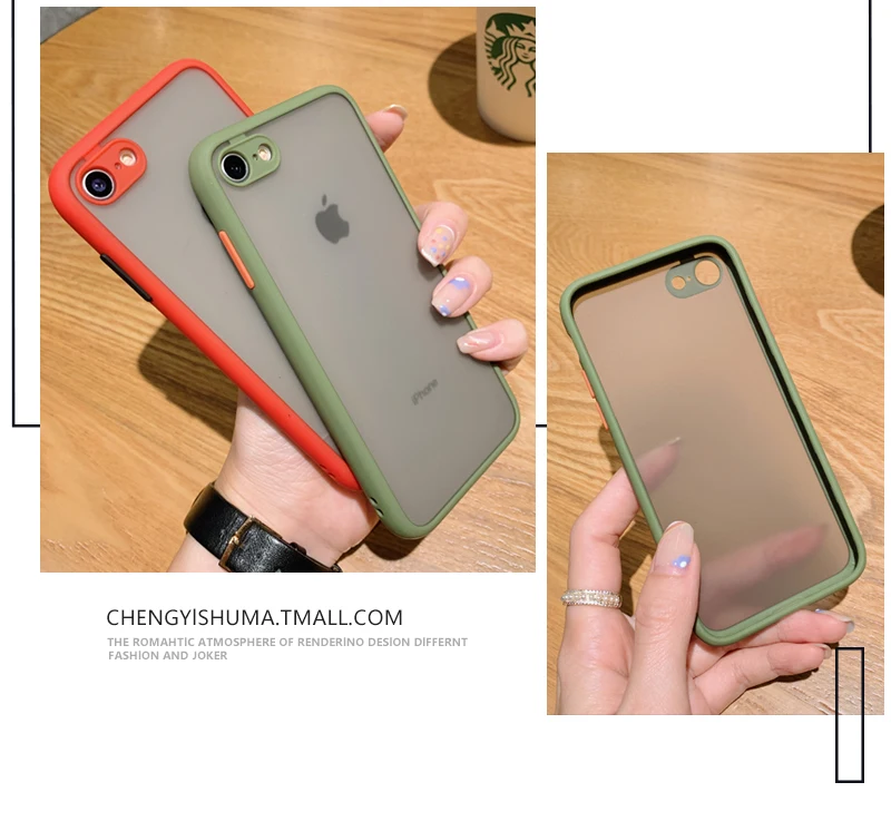 The New Anti-drop 2 in 1 Case For iphone SE 2020 Phone Case for iphone 7 8 SE2 2020 2022 Frosted Fine Pore Skin Protection Cases