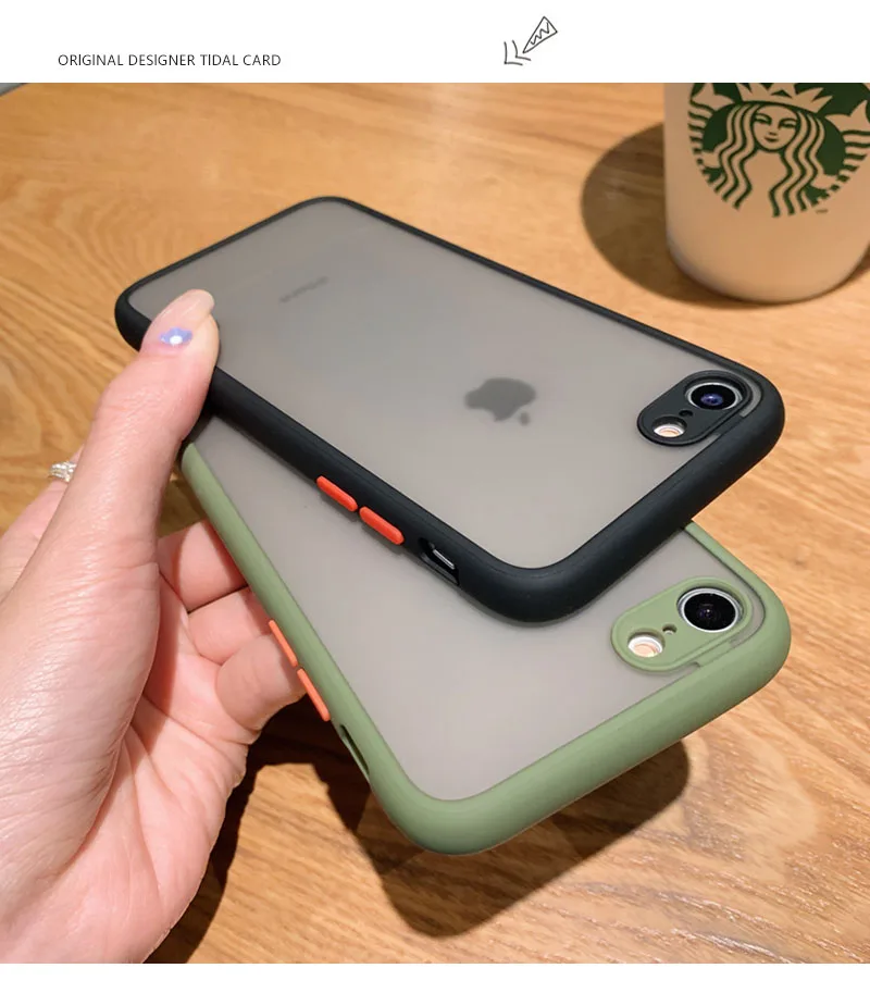 The New Anti-drop 2 in 1 Case For iphone SE 2020 Phone Case for iphone 7 8 SE2 2020 2022 Frosted Fine Pore Skin Protection Cases