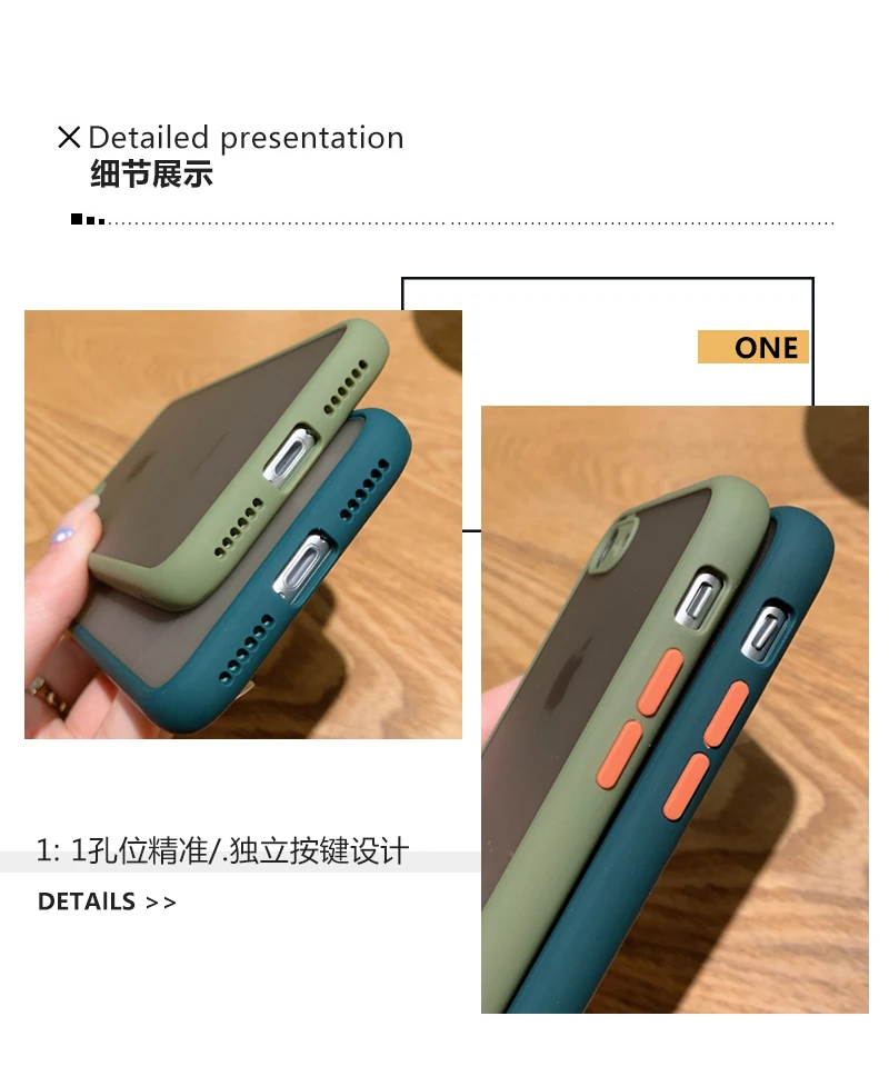 The New Anti-drop 2 in 1 Case For iphone SE 2020 Phone Case for iphone 7 8 SE2 2020 2022 Frosted Fine Pore Skin Protection Cases