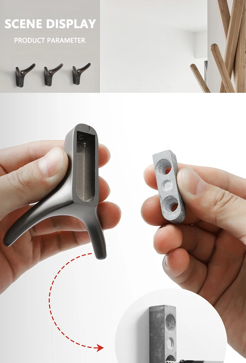 Wall Hanging Clothes Hook Bedroom Robe Hook Door Coat Hanger Hook Kitchen Cabinet Storage Hook Towel Hook Bathroom Accessories