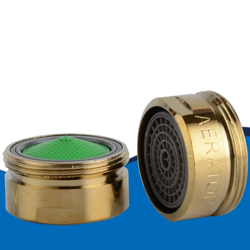 1PC 24mmThreaded Brass ABS Golden Aerator Faucet Bubbler Sprayer Water Saving Filter Faucet Nozzle Polished Filter for Kitchen
