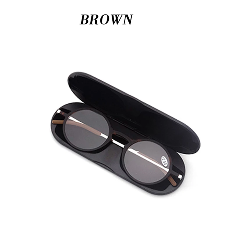 Sighttoo Ultra-Thin Portable TR90 Presbyopic Eyeglass With Magnetic Case Men Women Space Aluminum Anti Blue- Reading Glasses