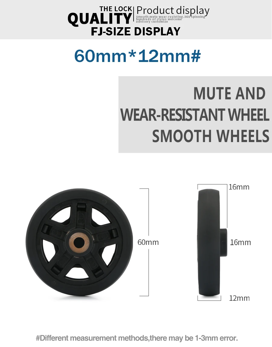 Suitcase Replacement Universal Convenient Wheel Accessories Wheel Aircraft Silent Wheel Maintenance And Maintenance Shock-Absorb