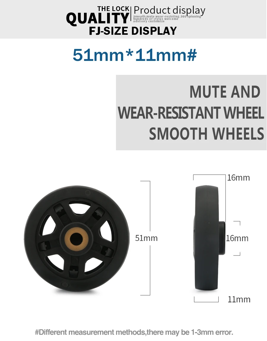 Suitcase Replacement Universal Convenient Wheel Accessories Wheel Aircraft Silent Wheel Maintenance And Maintenance Shock-Absorb