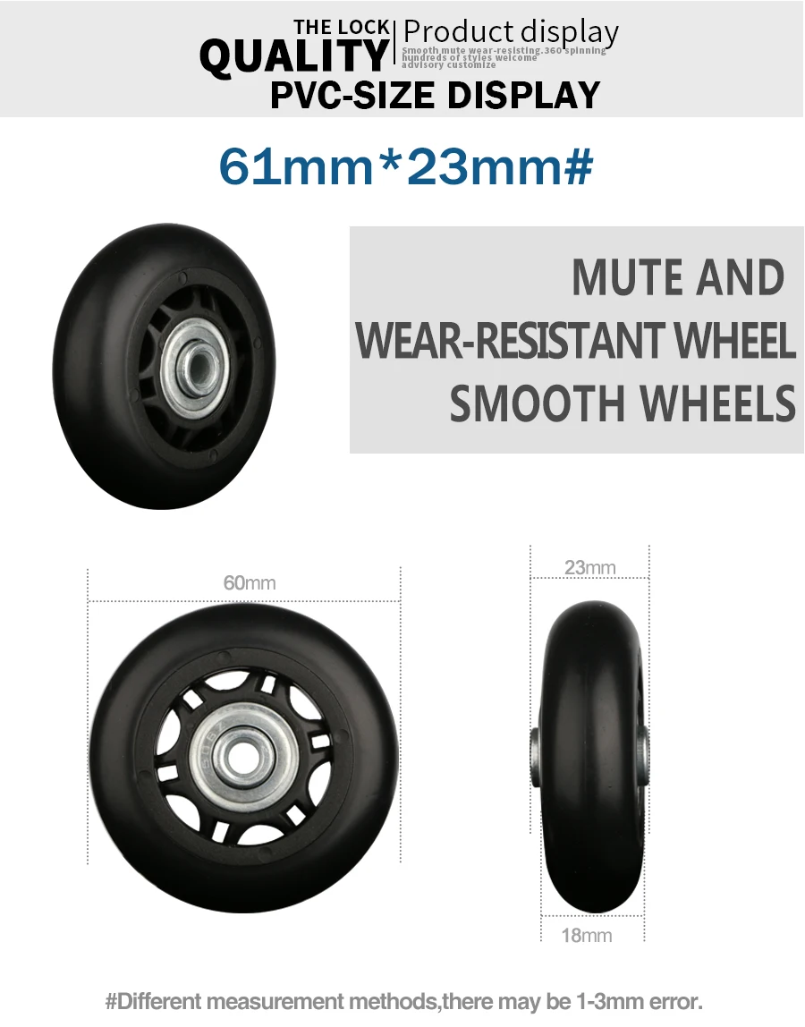 Suitcase Replacement Universal Convenient Wheel Accessories Wheel Aircraft Silent Wheel Maintenance And Maintenance Shock-Absorb