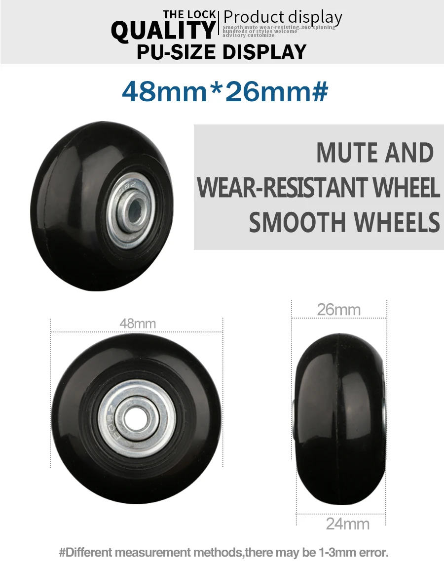 Suitcase Replacement Universal Convenient Wheel Accessories Wheel Aircraft Silent Wheel Maintenance And Maintenance Shock-Absorb