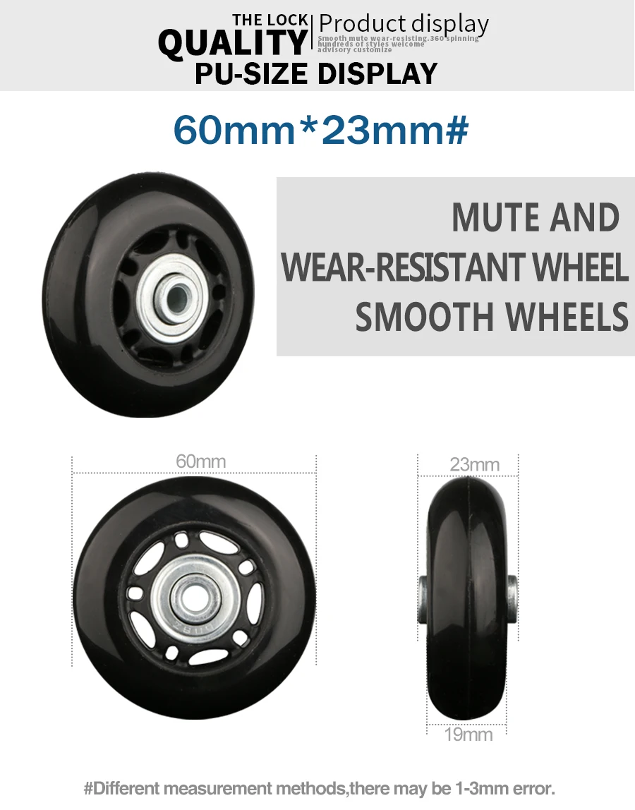 Suitcase Replacement Universal Convenient Wheel Accessories Wheel Aircraft Silent Wheel Maintenance And Maintenance Shock-Absorb