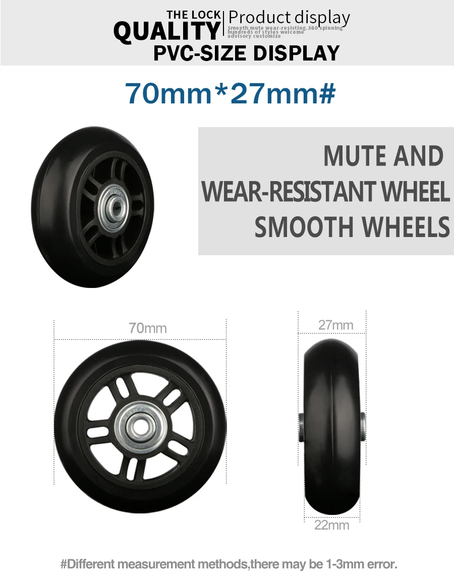 Suitcase Replacement Universal Convenient Wheel Accessories Wheel Aircraft Silent Wheel Maintenance And Maintenance Shock-Absorb