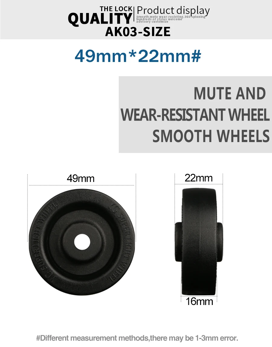 Suitcase Replacement Universal Convenient Wheel Accessories Wheel Aircraft Silent Wheel Maintenance And Maintenance Shock-Absorb