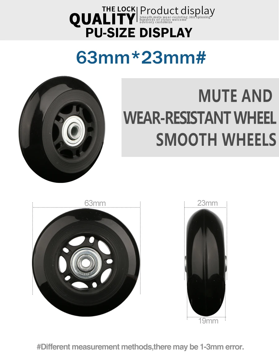 Suitcase Replacement Universal Convenient Wheel Accessories Wheel Aircraft Silent Wheel Maintenance And Maintenance Shock-Absorb