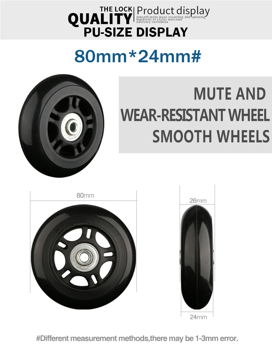 Suitcase Replacement Universal Convenient Wheel Accessories Wheel Aircraft Silent Wheel Maintenance And Maintenance Shock-Absorb