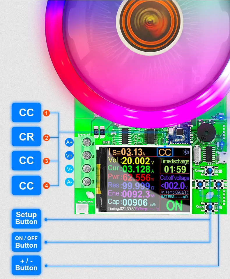 DL24/P 150W/180W 2.4" DC USB Tester Electronic Load 18650 Car Battery Capacity Monitor Discharge Charge Power Meter Checker