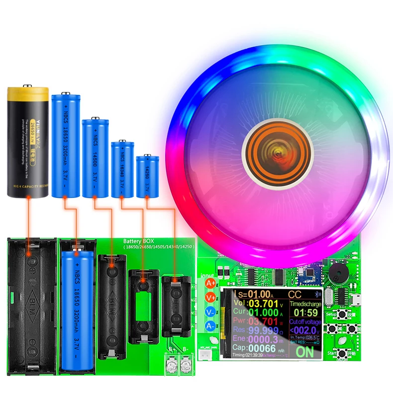 DL24/P 150W/180W 2.4" DC USB Tester Electronic Load 18650 Car Battery Capacity Monitor Discharge Charge Power Meter Checker