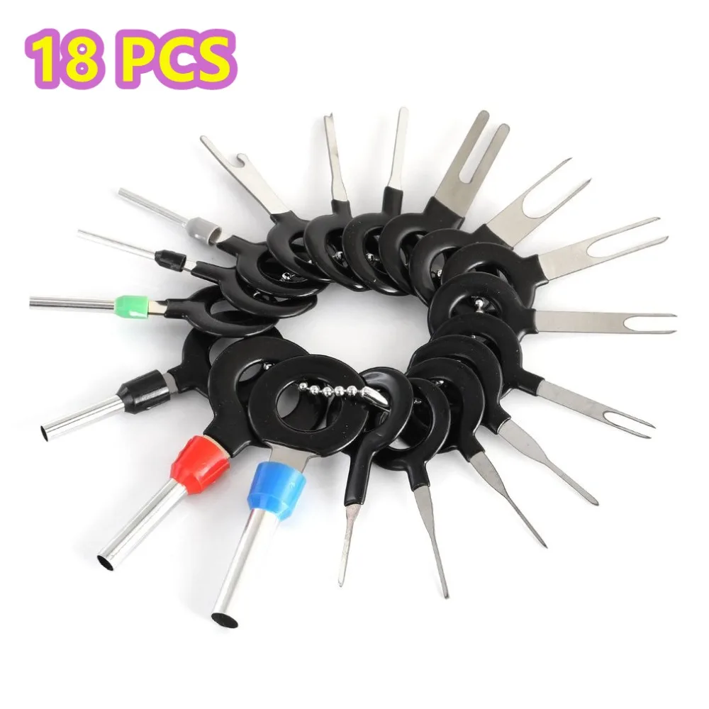 11/18/36/41pcs Car Terminal Removal Tool Wire Plug Connector Extractor Puller Release Pin Extractor Kit For Car Plug Repair Tool
