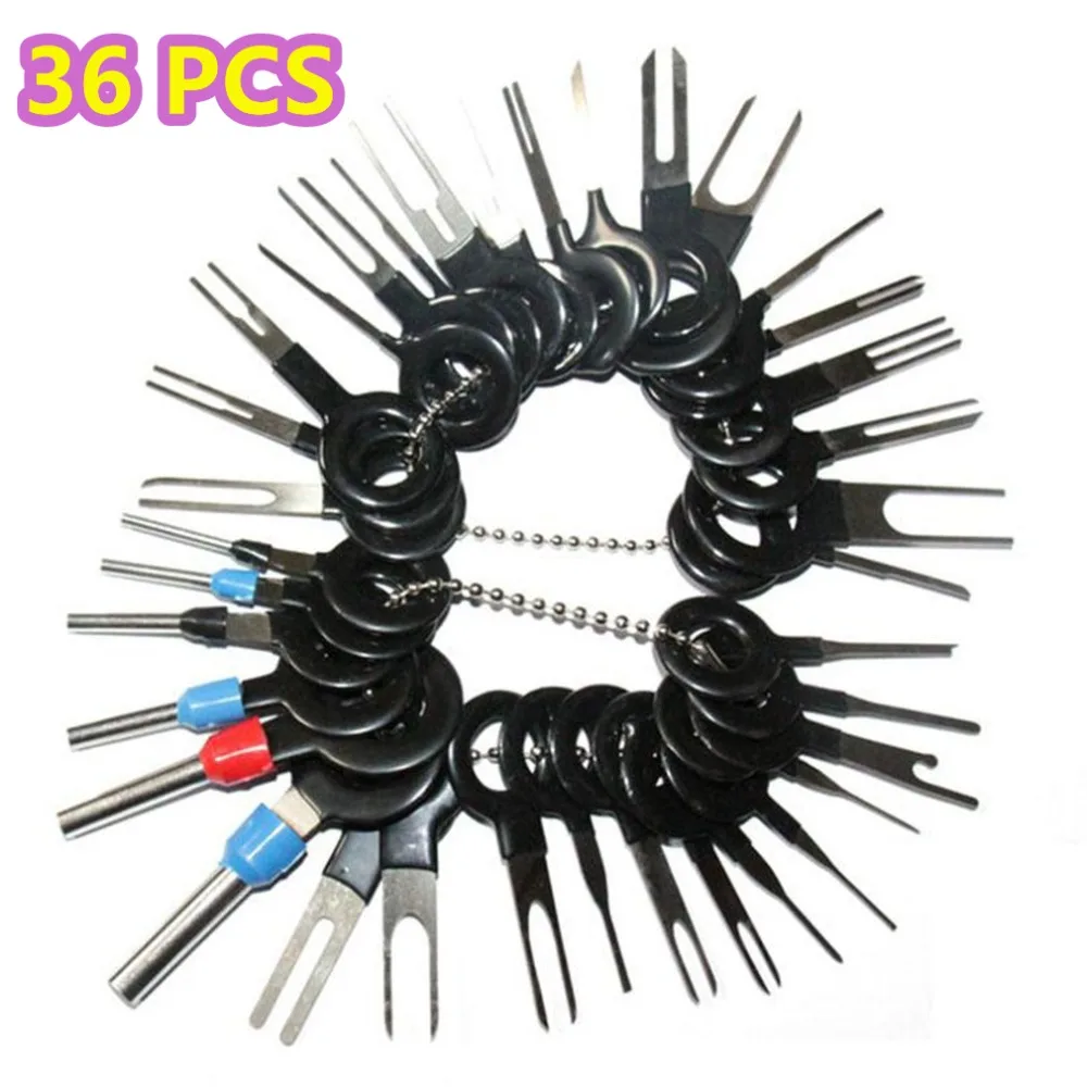 11/18/36/41pcs Car Terminal Removal Tool Wire Plug Connector Extractor Puller Release Pin Extractor Kit For Car Plug Repair Tool