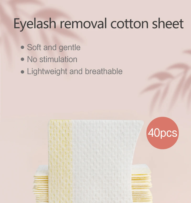 40Pcs Disposable Cotton Eyelashes Patch Sticker For Removing Eyelashes Eye Pads Patch Eyelash Extension Female Makeup Tools
