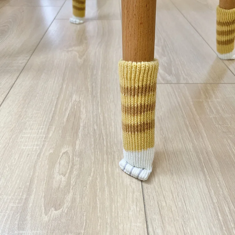 4Pcs/Set Creativity Cat Paw Table Foot socks Chair Leg Covers Floor Protectors Knitted Socks Mute Wear-Resistant Non-slip Mat