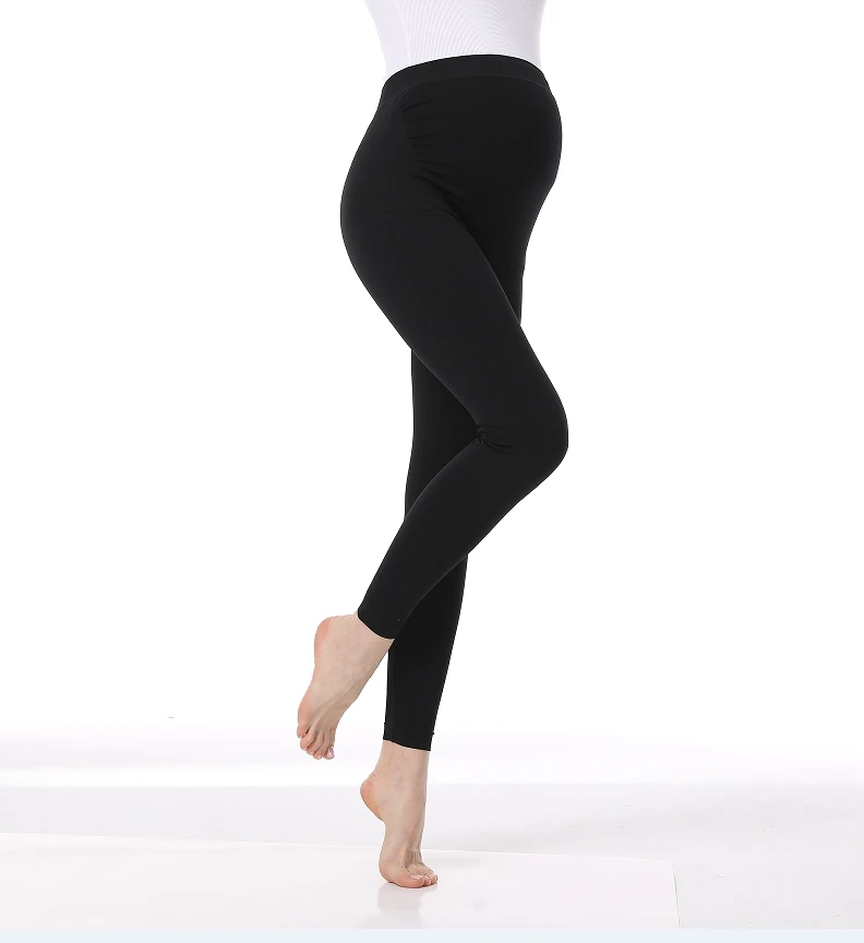 High Waist Pregnancy Leggings Skinny Maternity Clothes for Pregnant Women Belly Support Knitted Leggins Body Shaper Trousers