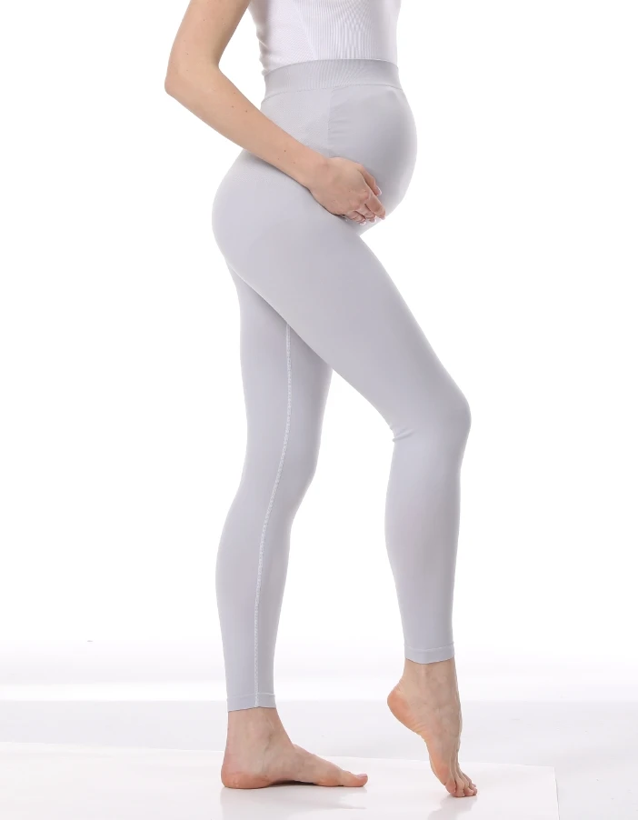 High Waist Pregnancy Leggings Skinny Maternity Clothes for Pregnant Women Belly Support Knitted Leggins Body Shaper Trousers