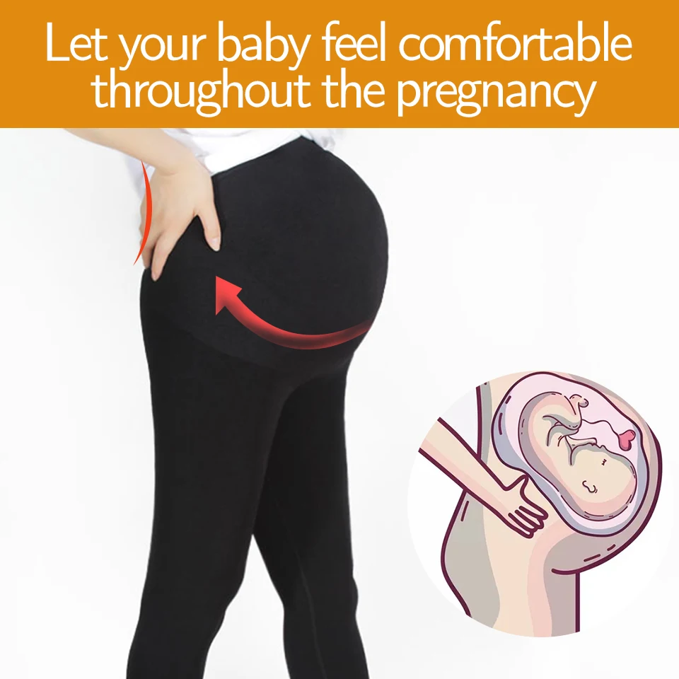 High Waist Pregnancy Leggings Skinny Maternity Clothes for Pregnant Women Belly Support Knitted Leggins Body Shaper Trousers