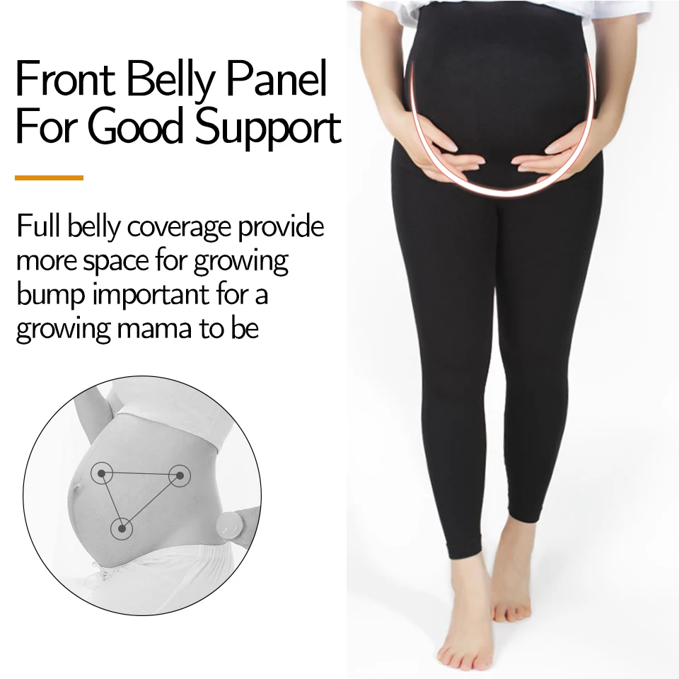 High Waist Pregnancy Leggings Skinny Maternity Clothes for Pregnant Women Belly Support Knitted Leggins Body Shaper Trousers