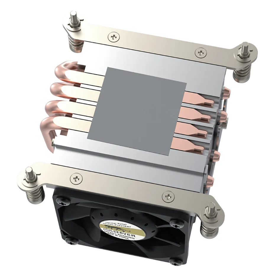 COOLSERVER R63 4 Heatpipe 2U Server CPU Cooler Workstation Computer Cooling Fan for Intel LGA2011 1700 115X AMD AM4