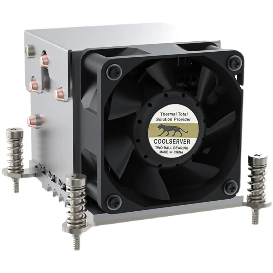 COOLSERVER R63 4 Heatpipe 2U Server CPU Cooler Workstation Computer Cooling Fan for Intel LGA2011 1700 115X AMD AM4