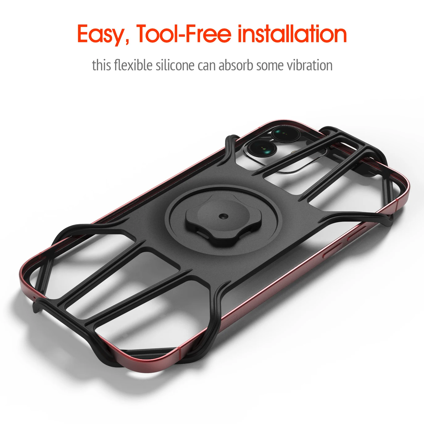 Universal Silicone Adapter For SinceTop Quick Mount Phone Holder For Air-vent/Car/Bike/Belt Clip/Wall/Armband/Wristband Mount