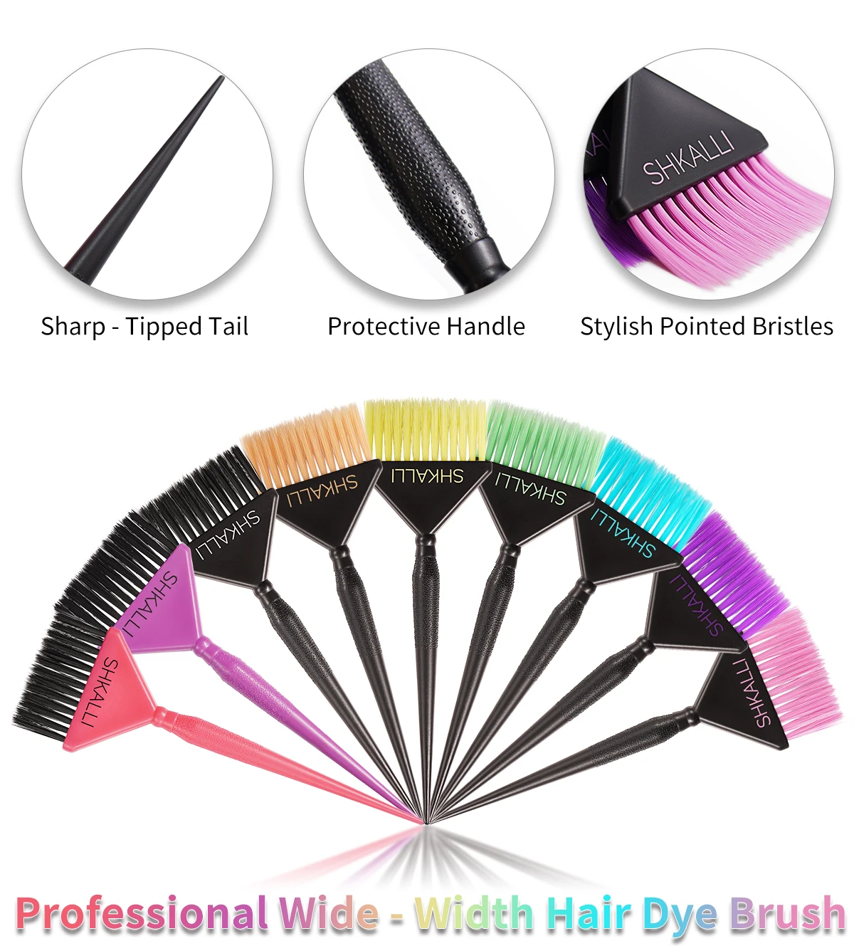 SHKALLI Professional Tint Brush for Salon Hair Dye Wider Soft Bristles Hair Brush Hair Dyeing Tools