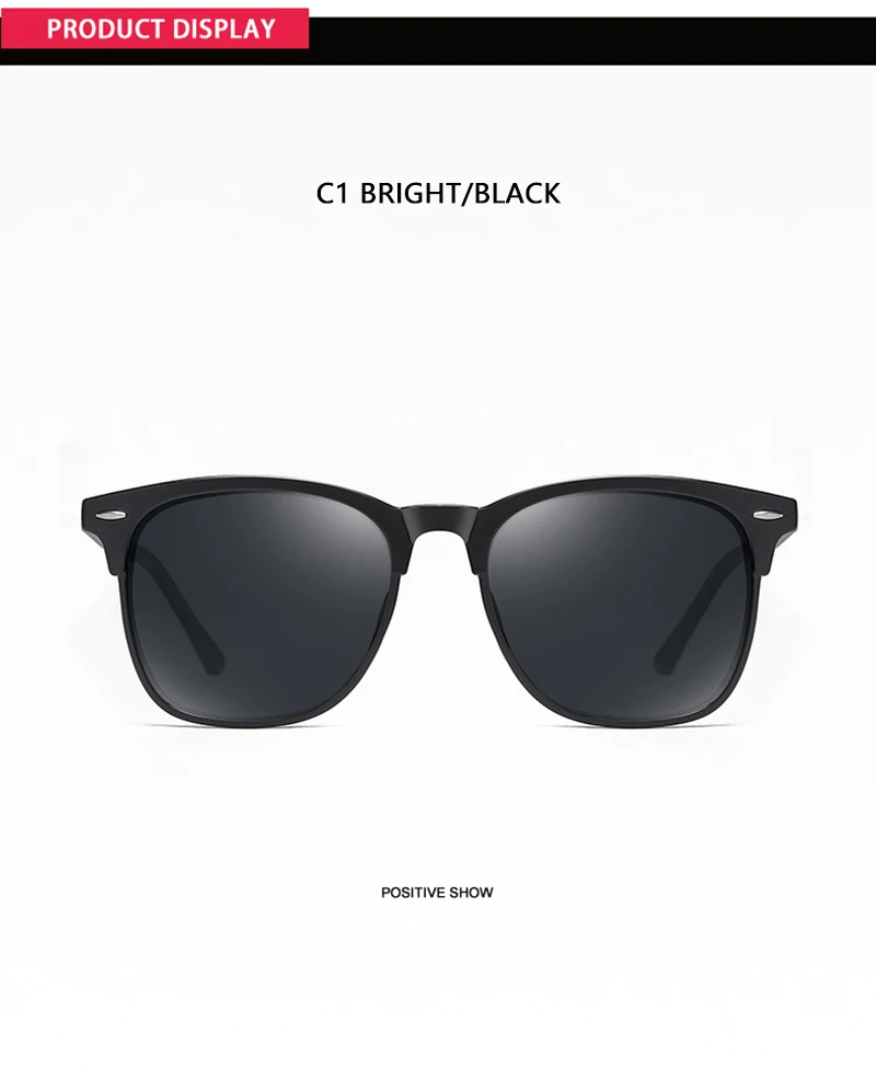 Fashion Square Polarized Sunglasses Men Women Classic Rivet Sun Glasses For Male High Quality Anti-glare Driving Shades