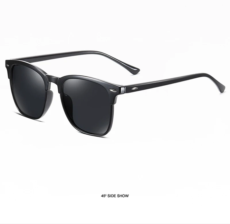 Fashion Square Polarized Sunglasses Men Women Classic Rivet Sun Glasses For Male High Quality Anti-glare Driving Shades