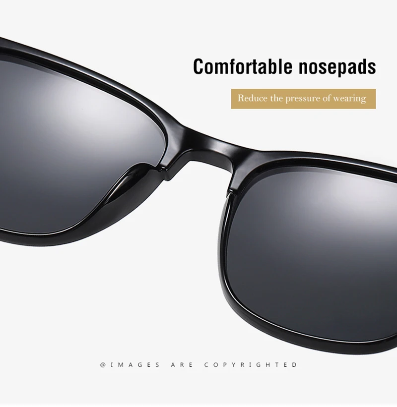 Fashion Square Polarized Sunglasses Men Women Classic Rivet Sun Glasses For Male High Quality Anti-glare Driving Shades