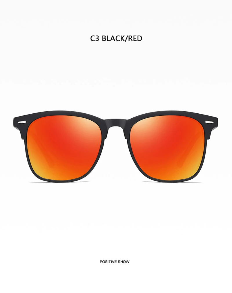 Fashion Square Polarized Sunglasses Men Women Classic Rivet Sun Glasses For Male High Quality Anti-glare Driving Shades