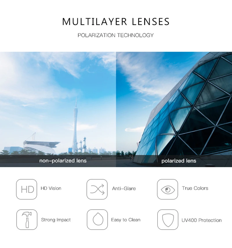 Fashion Square Polarized Sunglasses Men Women Classic Rivet Sun Glasses For Male High Quality Anti-glare Driving Shades