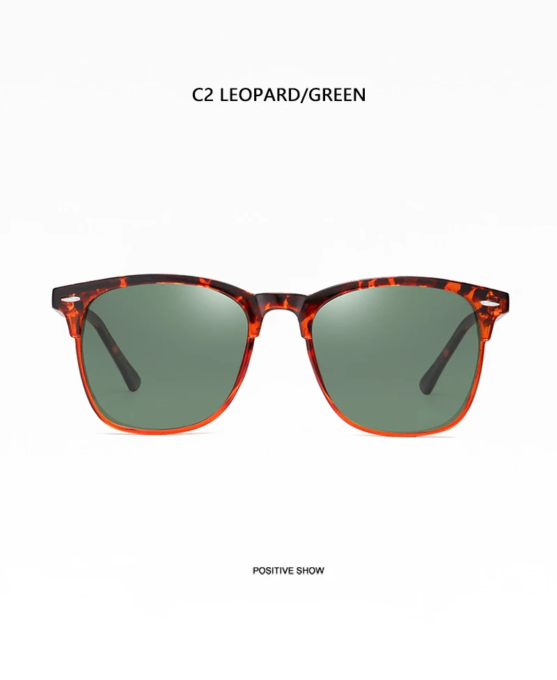 Fashion Square Polarized Sunglasses Men Women Classic Rivet Sun Glasses For Male High Quality Anti-glare Driving Shades