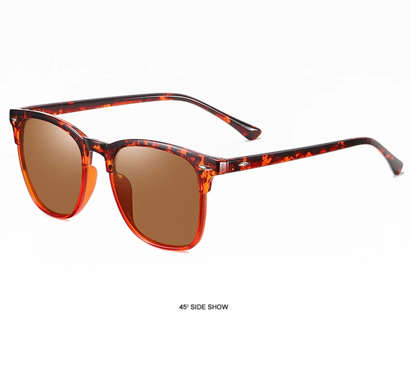 Fashion Square Polarized Sunglasses Men Women Classic Rivet Sun Glasses For Male High Quality Anti-glare Driving Shades