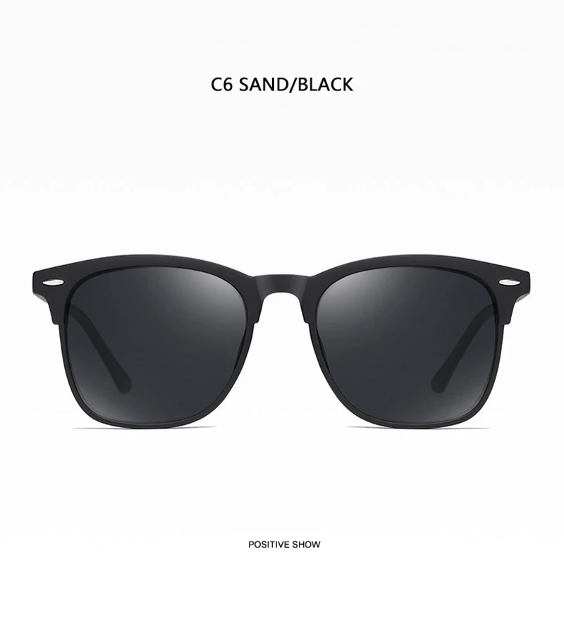 Fashion Square Polarized Sunglasses Men Women Classic Rivet Sun Glasses For Male High Quality Anti-glare Driving Shades