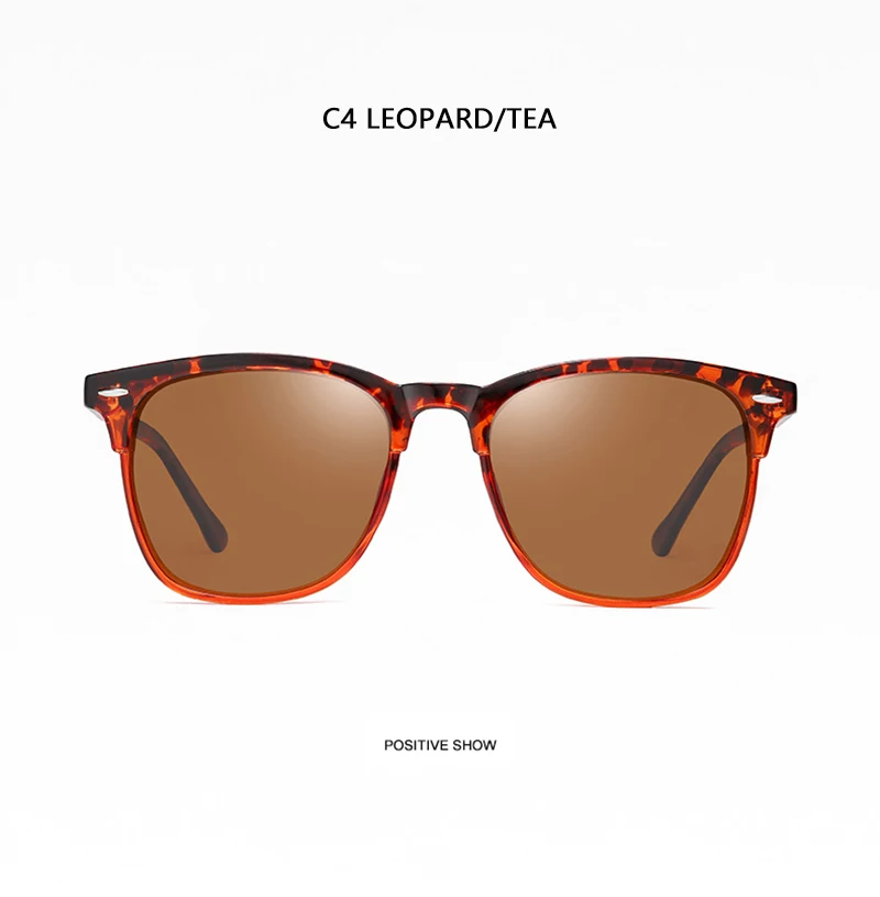 Fashion Square Polarized Sunglasses Men Women Classic Rivet Sun Glasses For Male High Quality Anti-glare Driving Shades