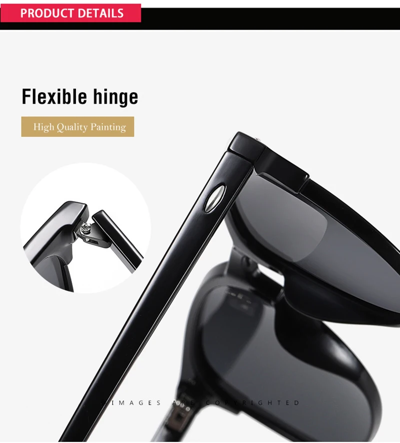Fashion Square Polarized Sunglasses Men Women Classic Rivet Sun Glasses For Male High Quality Anti-glare Driving Shades