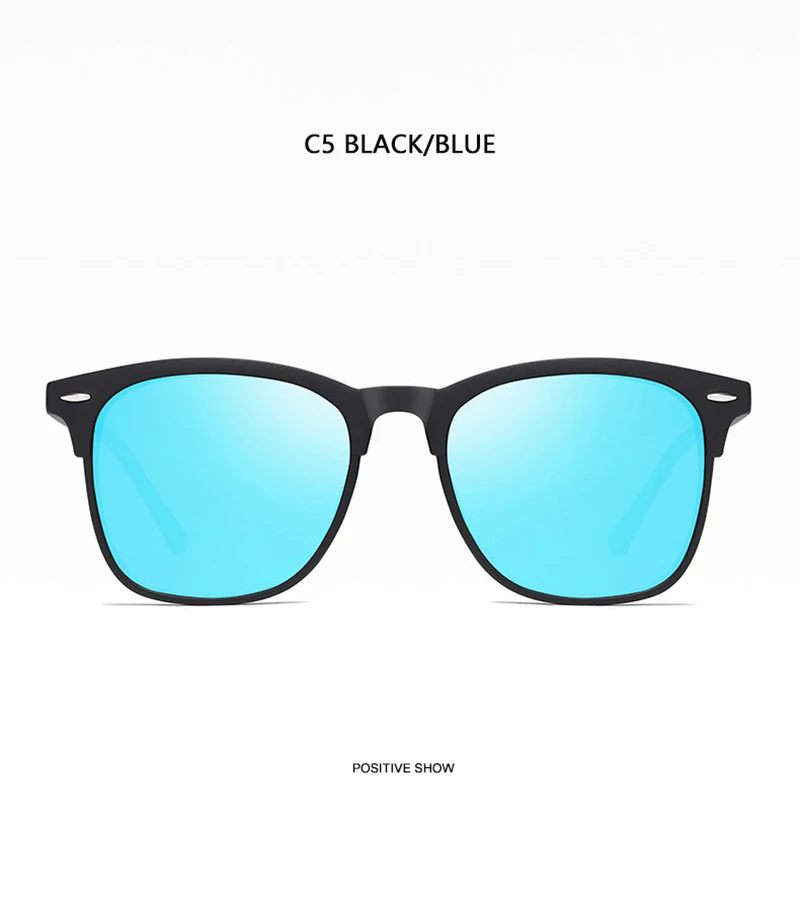 Fashion Square Polarized Sunglasses Men Women Classic Rivet Sun Glasses For Male High Quality Anti-glare Driving Shades